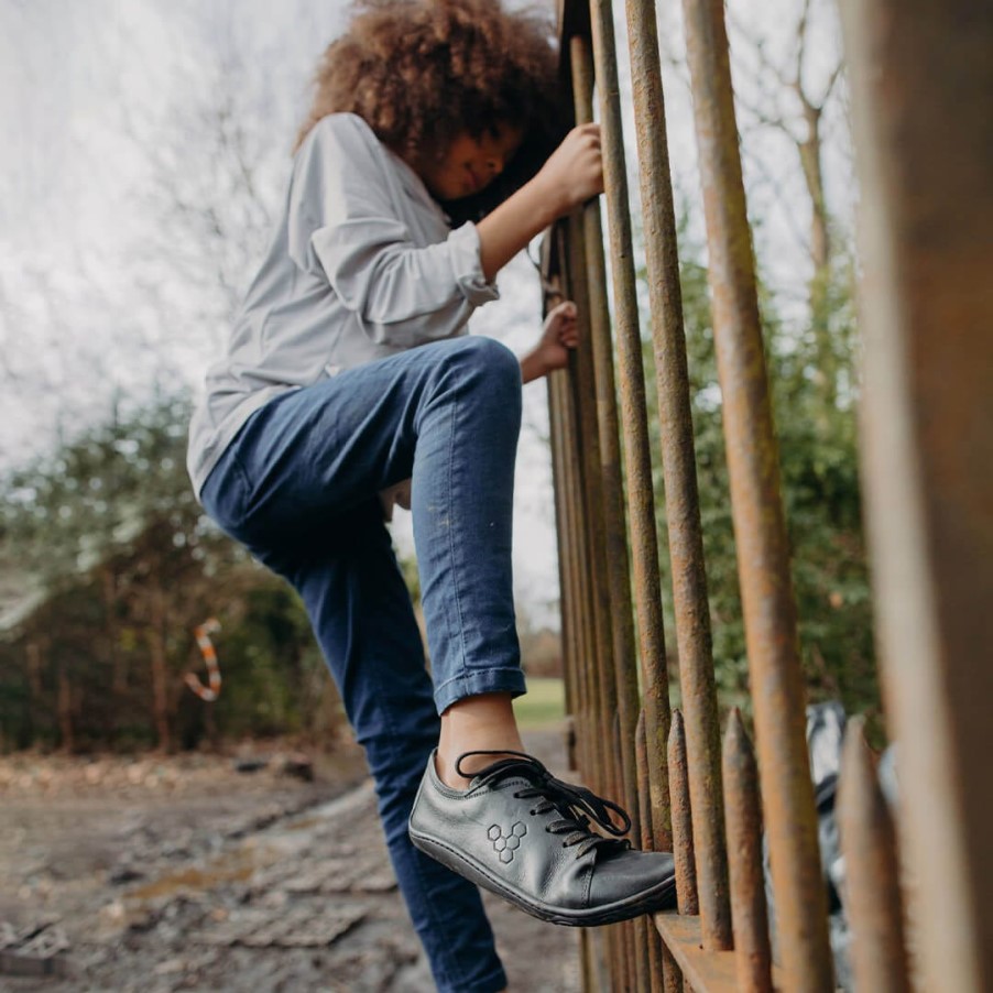 Vivobarefoot Addis Schoolkinderen Zwart