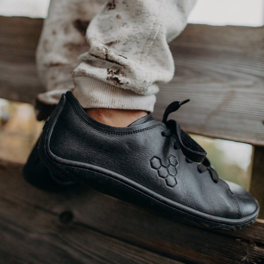 Vivobarefoot Zwarte Addis School Junioren
