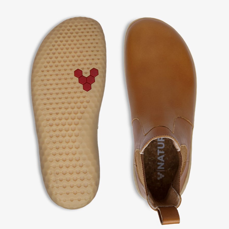 Geo Chelsea Dames Tan Vivobarefoot