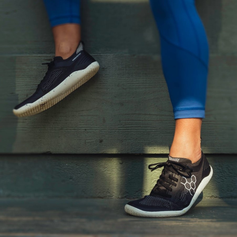 Geo Racer Gebreide Vivobarefoot Obsidiaan Voor Dames