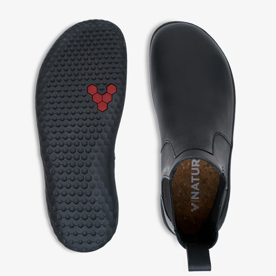 Vivobarefoot Geo Chelsea Dames Obsidiaan