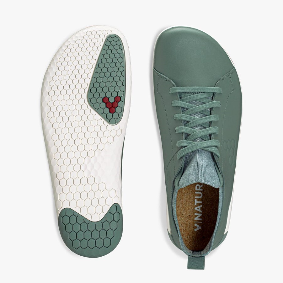 Vivobarefoot Zeegroene Geo Court Gebreide Dames
